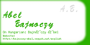 abel bajnoczy business card